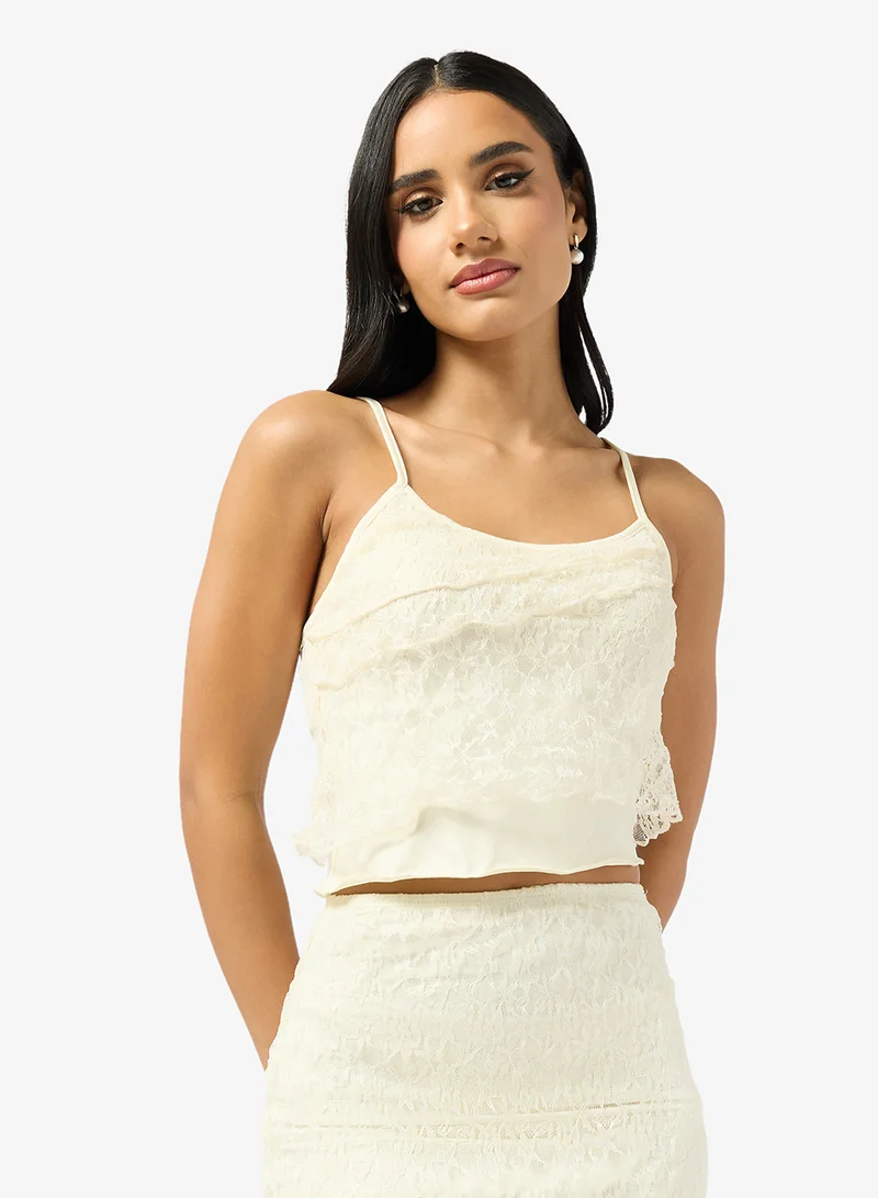 Ginger Cami Lace Tank Top & Maxi Skirt Coord Set
